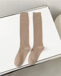 Preppy Knee-High Cotton Socks