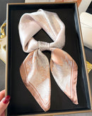 Floral Print Satin Square Scarf