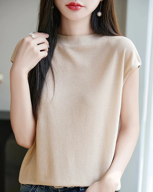 New Round-Neck Sleeveless T-Shirt