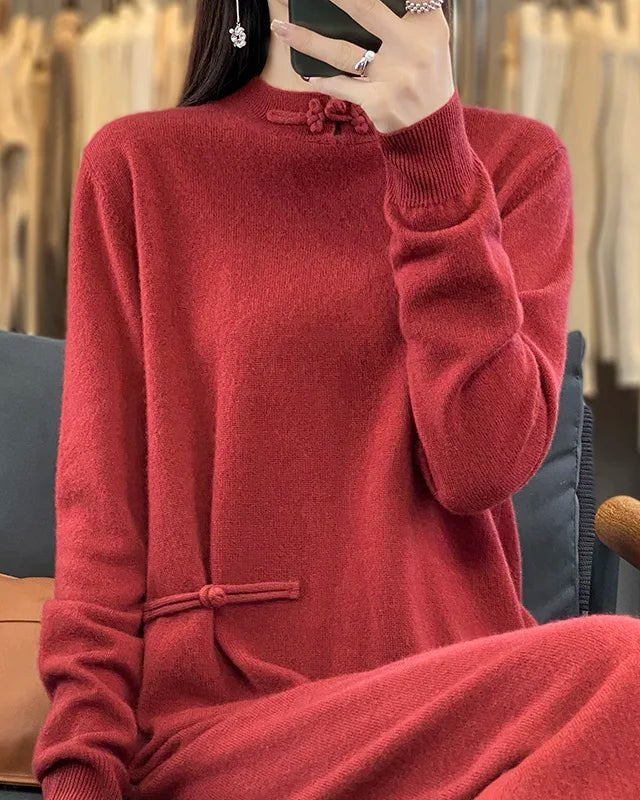 Cashmere and Wool Knitted A-Line Dress