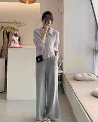 Cashmere Polo Collar Cardigan Knit Wool