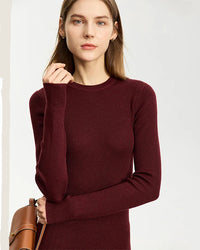 Simple Slim-Fit Wool Crewneck Sweater