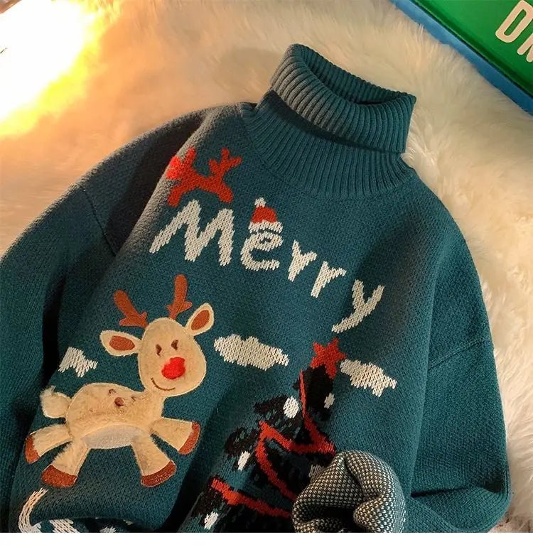 Turtleneck Christmas Sweater Ugly Sweater