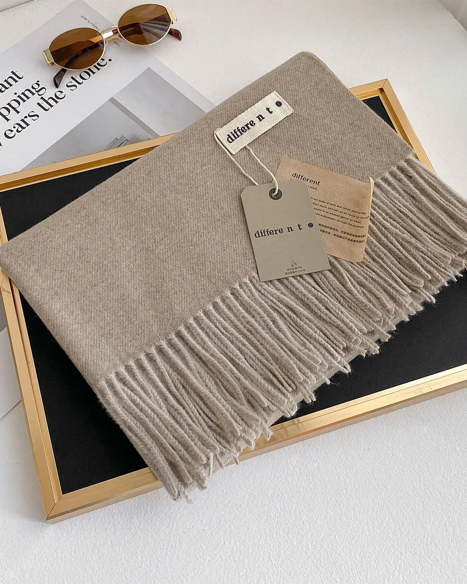 Thick Faux-Cashmere Shawl