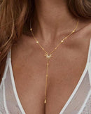 Gold Sunflower Zircon Clavicle Necklace