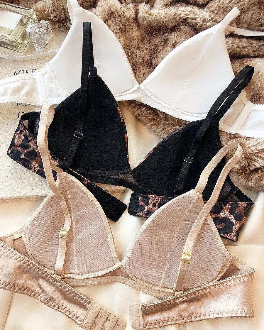 Sexy Silky Triangle Cup Wire-Free Bra Set