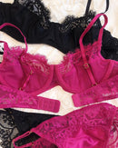 Lace Breathable Silk Comfortable Bra Set