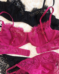 Lace Breathable Silk Comfortable Bra Set