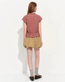 V-Neck Sleeveless Cotton Blouse