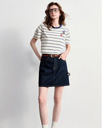 Nautical Stripe Embroidered T-Shirt