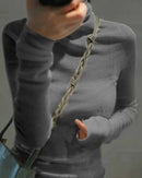 Stretch Wool Turtleneck Sweater
