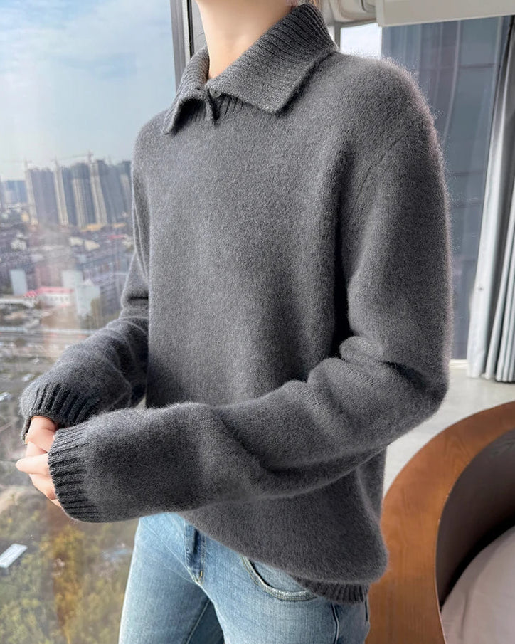 Thick Merino Wool Zip Turtleneck Sweater