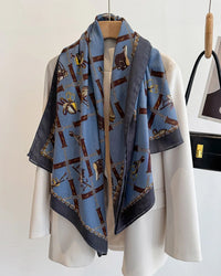 Luxury Printed Square Shawl & Beach Wrap