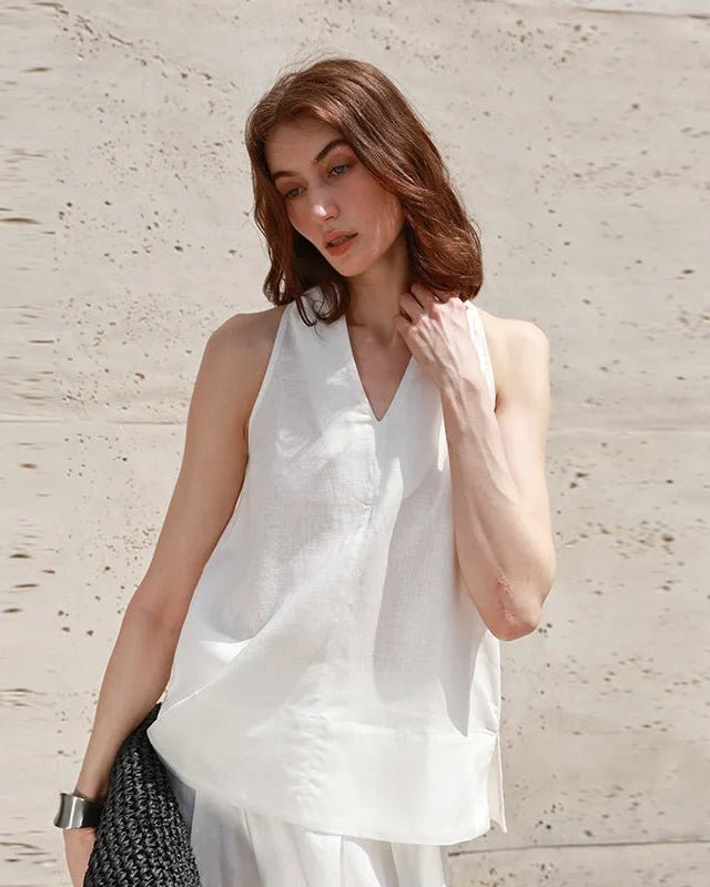 Stylish V-Neck Sleeveless Loose Camisole