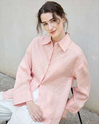 Retro Single-Breasted Collar Loose Shirt