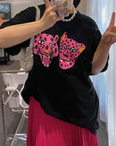 Leopard Print Cartoon Print T-Shirt