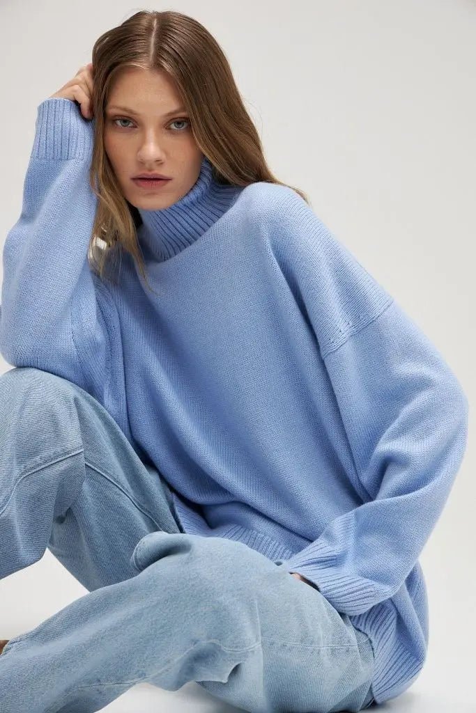 Oversized Casual Turtleneck Sweater