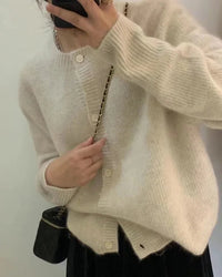 Round Neck Short Cardigan