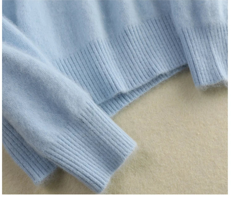 Plush Mink Cashmere Turtleneck Sweater