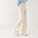 100% Wool Knitted Straight Leg Pants