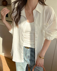 Relaxed Breathable Blend Shirt Jacket