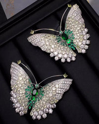 Exquisite Baroque-Style Butterfly Brooch