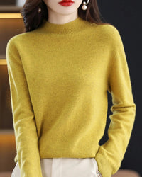 Merino Wool Mock Neck Sweater