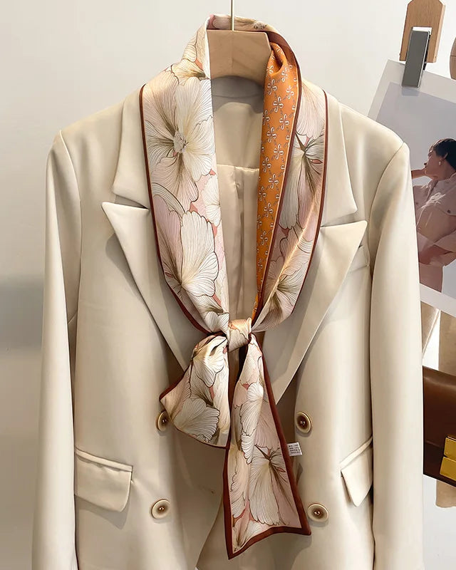 Women's Printed Silk Scarf & Shawl