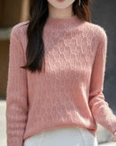 Merino Wool Diamond Jacquard Sweater