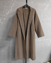 Relaxed Belted Wool Blend Coat