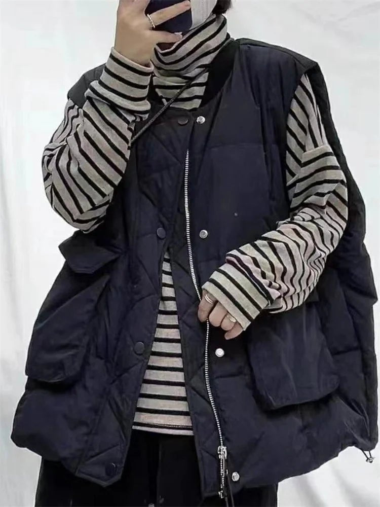 Casual Round-Neck Vest Down Jacket