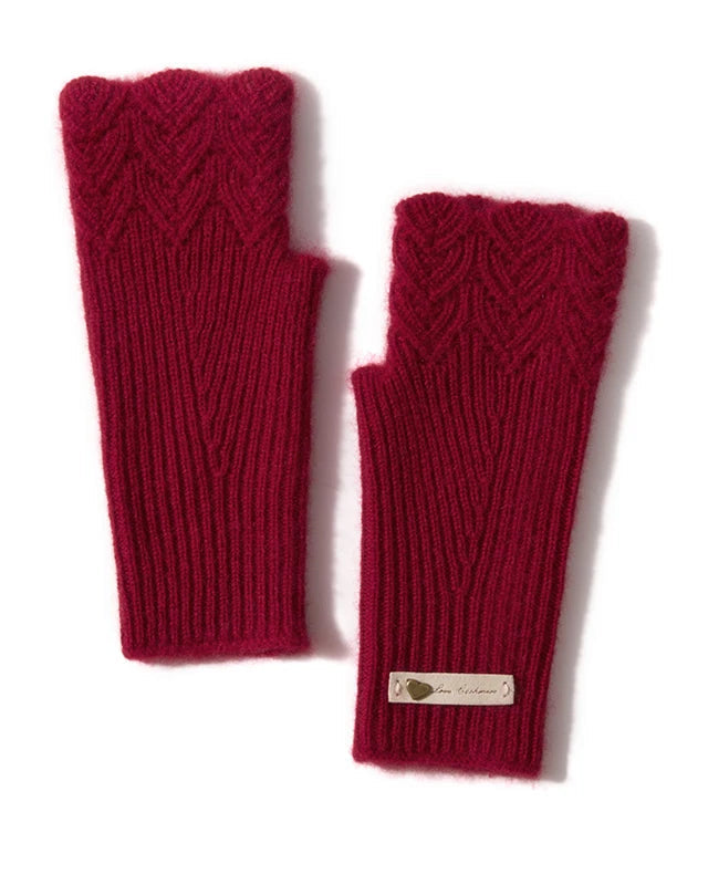 Soft Cashmere Knitted Fingerless Mittens