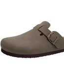 Suede Platform Cork Insole Slippers