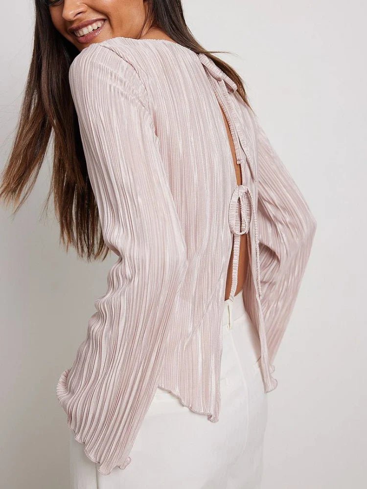 Designers' Lace-Up Long Sleeves Shirt