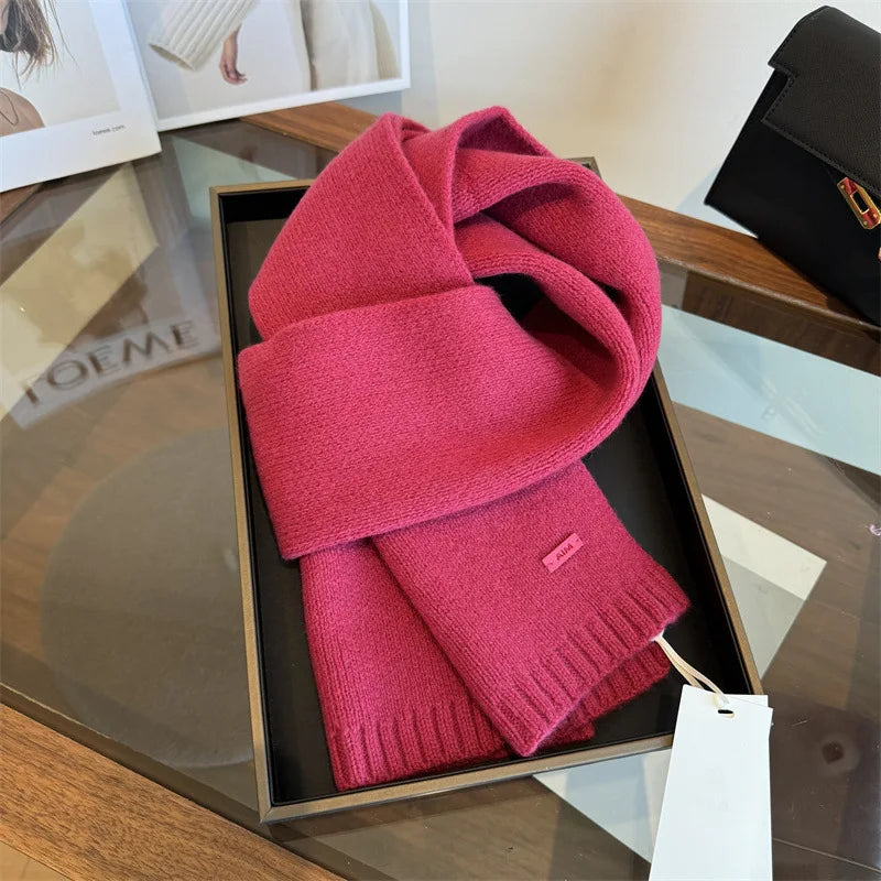 Women's Solid-Color Wool Scarf