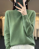 Merino Wool Mock Neck Sweater