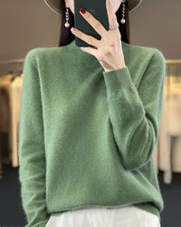 Merino Wool Mock Neck Sweater