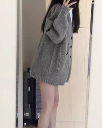 Loose Cashmere V-Neck Cardigan