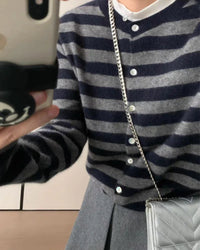 Heavyweight Cashmere Crewneck Cardigan