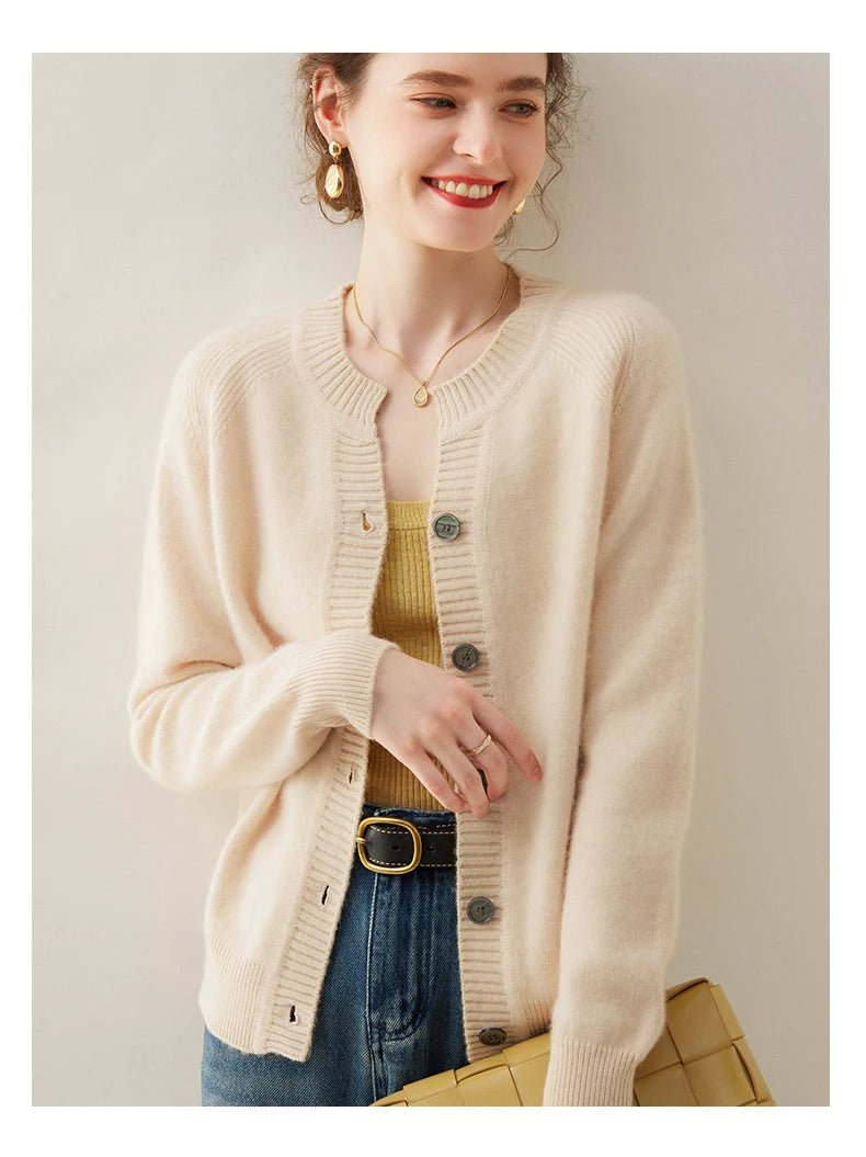 Cashmere Knitted Short Cardigan