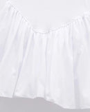 Stylish Pleated Patchwork Backless Mini Dress