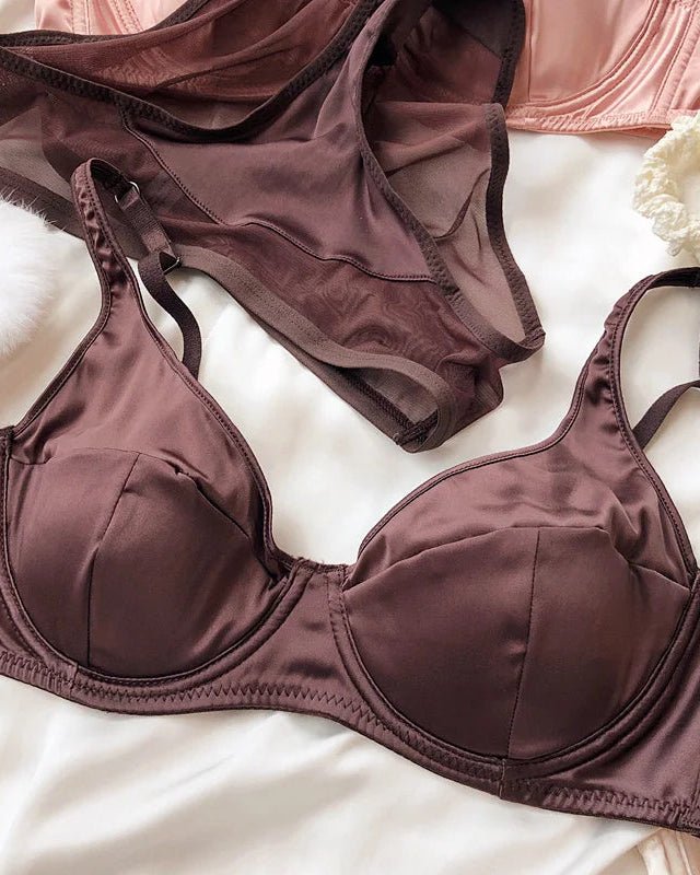 Ice Silk Comfortable Push-Up Bra Set