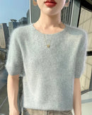 Mink Cashmere Short Sleeve Sweater