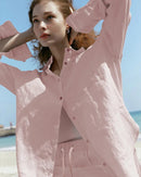 Casual Collared Single-Breasted Long-Sleeved Shirt