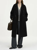 100% Wool Double Sides Tweed Long Coat