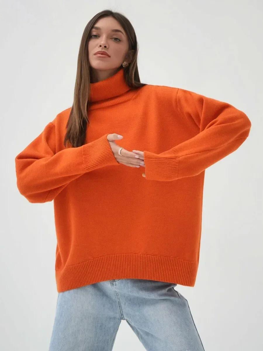 Turtleneck Oversized Pullover Sweater