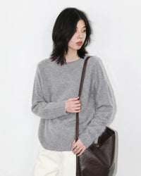 Oversized Wool Cashmere Crew Sweater