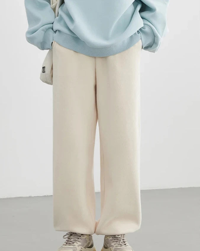 High-Waist Double-Sided Fleece Pants