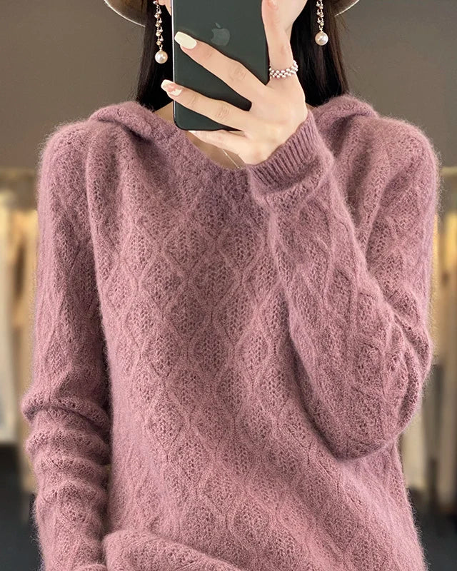 Mink Cashmere Hooded Sweater