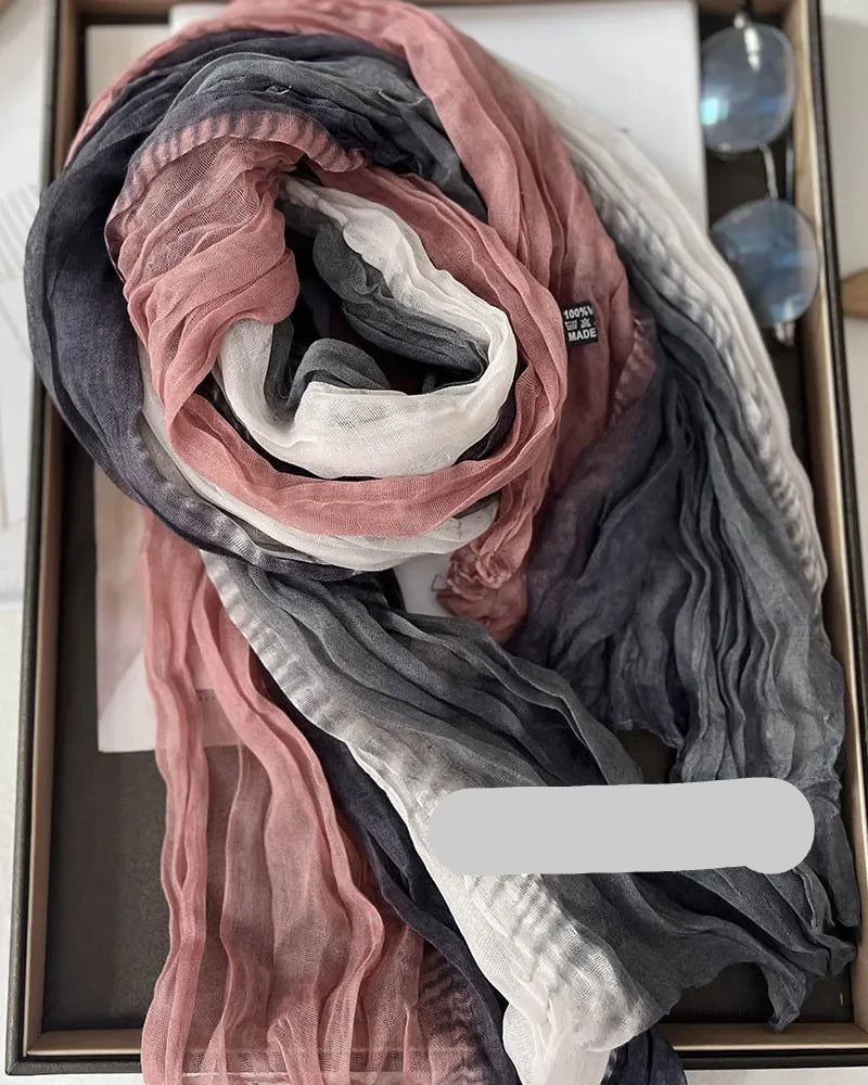Pleated Long Scarf Shawl